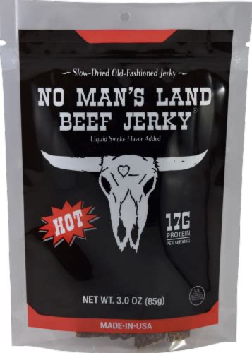 No man land beef jerky - No Man's Land Meat Sticks are made with real beef and pork, making them some of the best meat snacks that money can buy. Made in USA. Quantity. $1.59. Shipping calculated at checkout. Add to cart. Tweet Pin it. Hot Meat Stick - Single Stick Our HOT Meat Sticks have all the rich flavor of our MILD Sticks with a little added heat! They are ...